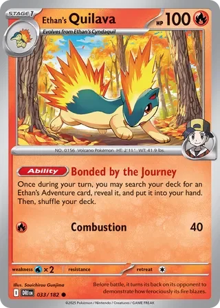 Ethan's Quilava 033 Prize Pack Series Eight Pokémon card