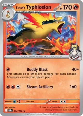 Ethan's Typhlosion 034 Prize Pack Series Eight Pokémon card