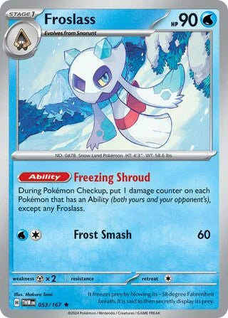 Froslass 053 Prize Pack Series Six Pokémon card