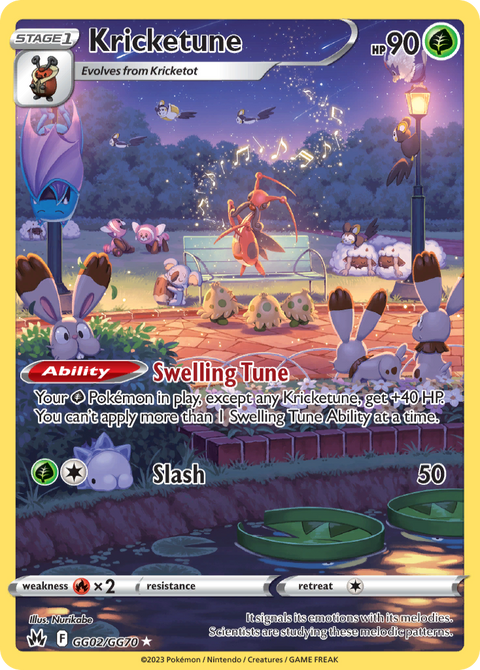 Kricketune GG02 Crown Zenith Galarian Gallery Pokémon card