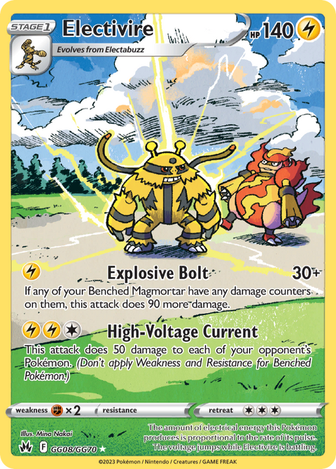 Electivire GG08 Crown Zenith Galarian Gallery Pokémon card