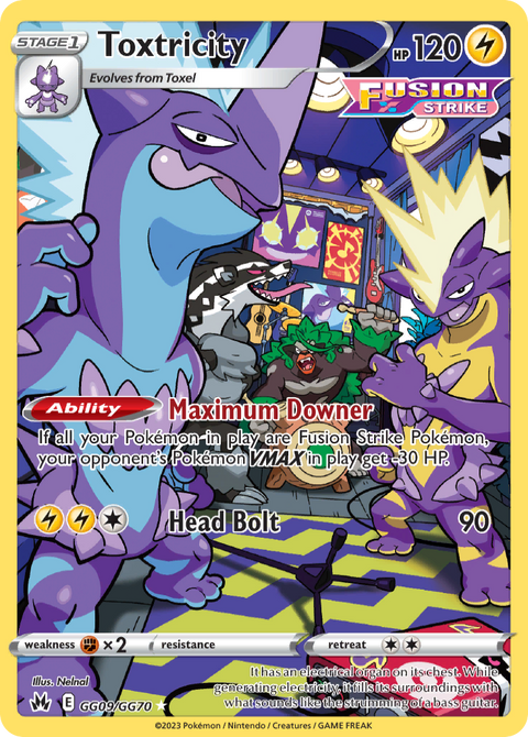 Toxtricity GG09 Crown Zenith Galarian Gallery Pokémon card