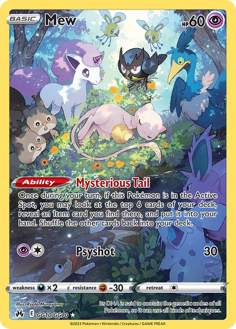Mew GG10 Crown Zenith Galarian Gallery Pokémon card