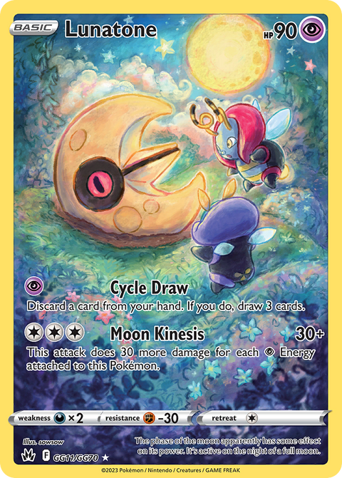 Lunatone GG11 Crown Zenith Galarian Gallery Pokémon card