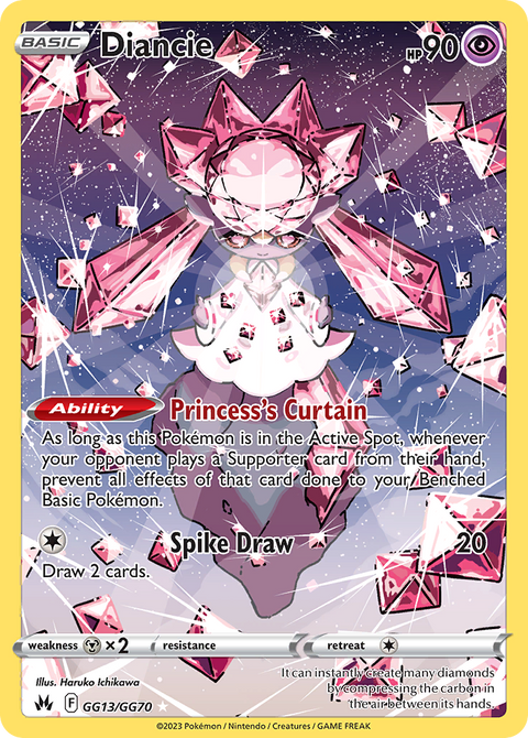 Diancie GG13 Crown Zenith Galarian Gallery Pokémon card
