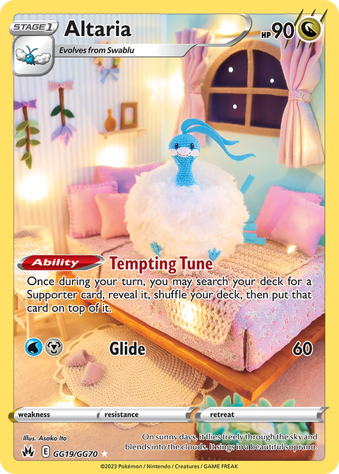 Altaria GG19 Crown Zenith Galarian Gallery Pokémon card