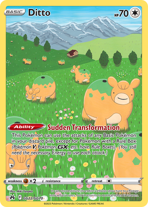 Ditto GG22 Crown Zenith Galarian Gallery Pokémon card