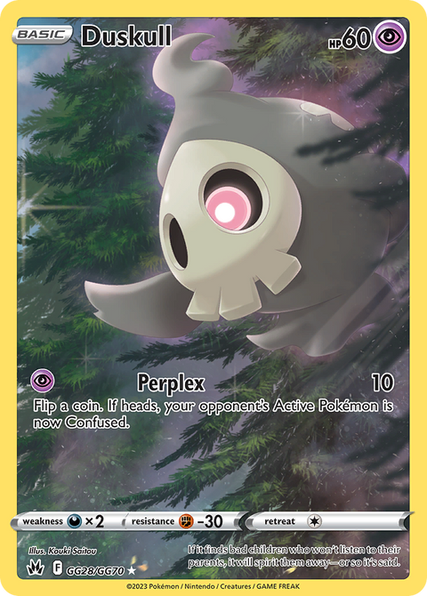 Duskull GG28 Crown Zenith Galarian Gallery Pokémon card