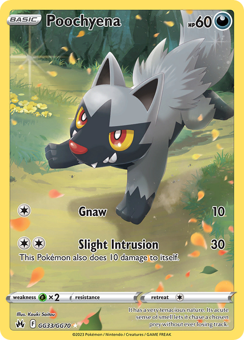 Poochyena GG33 Crown Zenith Galarian Gallery Pokémon card