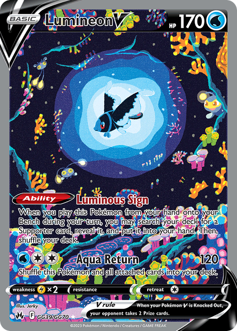 Lumineon V GG39 Crown Zenith Galarian Gallery Pokémon card