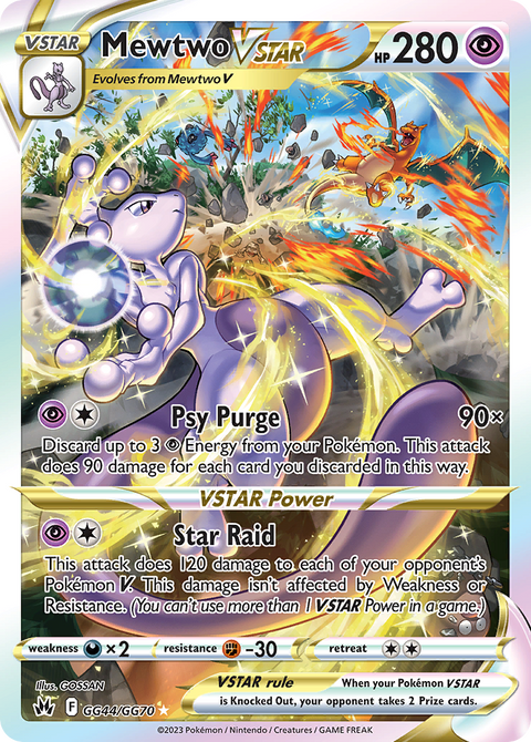 Mewtwo VSTAR GG44 Crown Zenith Galarian Gallery Pokémon card