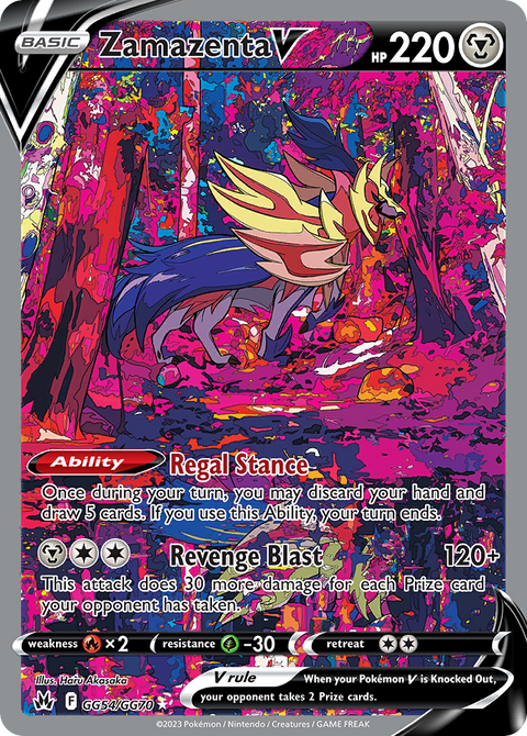 Zamazenta V GG54 Crown Zenith Galarian Gallery Pokémon card