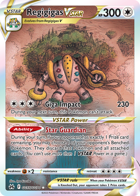 Regigigas VSTAR GG55 Crown Zenith Galarian Gallery Pokémon card