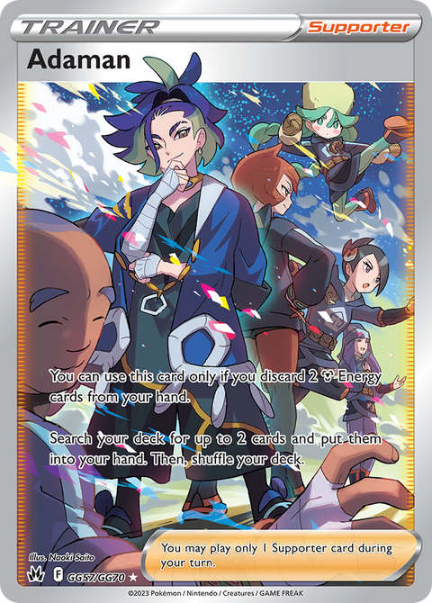 Adaman GG57 Crown Zenith Galarian Gallery Pokémon card