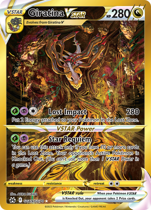 Giratina VSTAR GG69 Crown Zenith Galarian Gallery Pokémon card