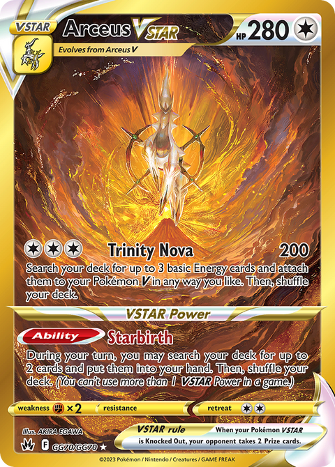 Arceus VSTAR GG70 Crown Zenith Galarian Gallery Pokémon card