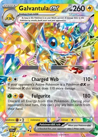 Galvantula ex 051 Prize Pack Series Six Pokémon card
