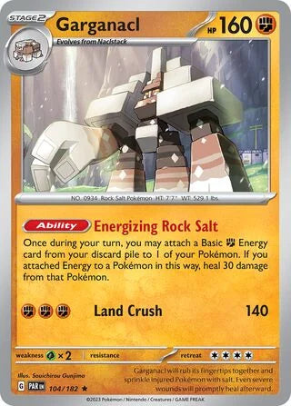 Garganacl 104 Prize Pack Series Five Pokémon card