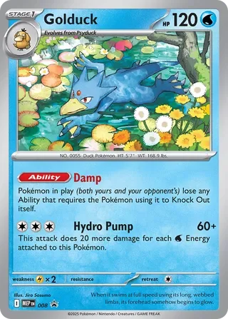 Golduck MEP008 Mega Evolution Promos Pokémon card