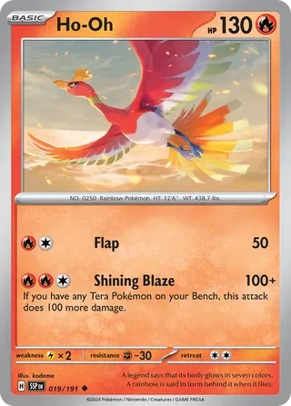 Ho-Oh 019 Prize Pack Series Seven Pokémon card