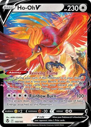 Ho-Oh V 140 Prize Pack Series Three Pokémon card