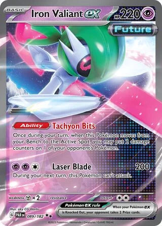 Iron Valiant ex 089 Prize Pack Series Five Pokémon card