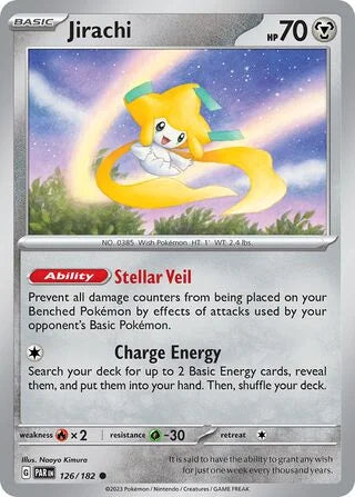 Jirachi 126 Prize Pack Series Five Pokémon card