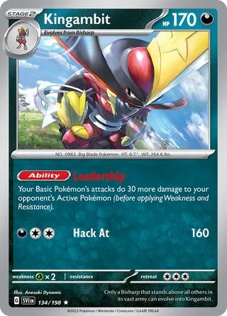 Kingambit 134 Prize Pack Series Three Pokémon card