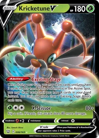 Kricketune V 006 Prize Pack Series One Pokémon card