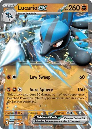 Lucario ex 017 Prize Pack Series Three Pokémon card