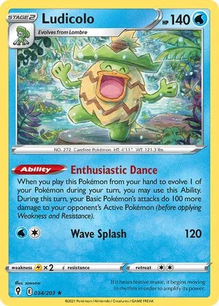 Ludicolo 034 Prize Pack Series Two Pokémon card