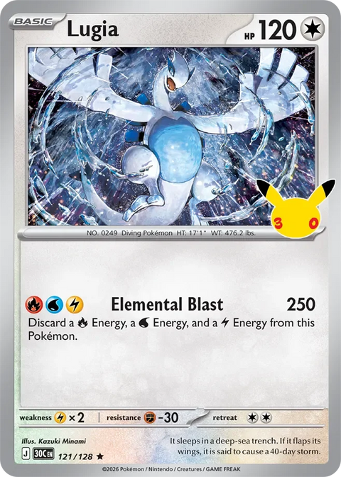 Lugia 121 30th Celebration Pokémon card
