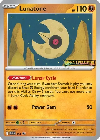 Lunatone MEP004 Mega Evolution Promos Pokémon card