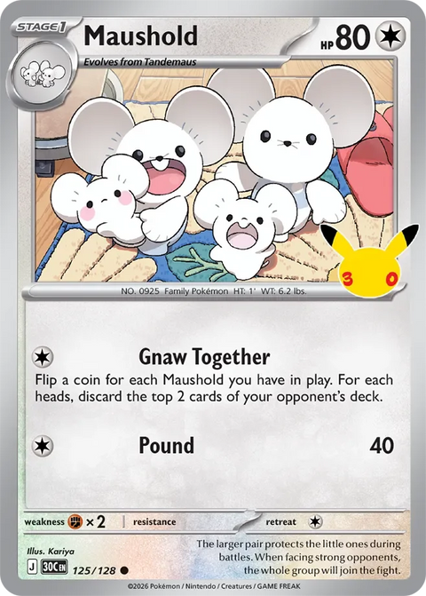 Maushold 125 30th Celebration Pokémon card