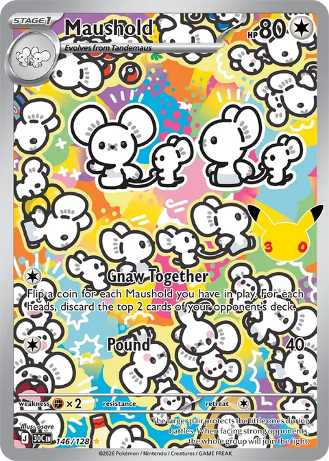 Maushold 146 30th Celebration Pokémon card