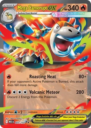 Mega Camerupt ex 022 Prize Pack Series Eight Pokémon card