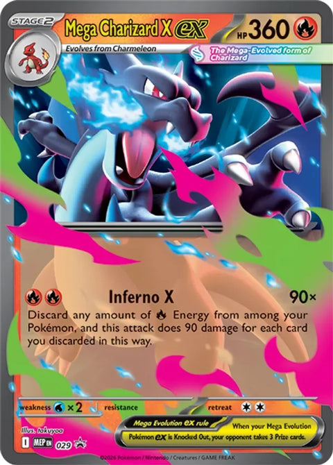 Mega Charizard X ex MEP029 Mega Evolution Promos Pokémon card