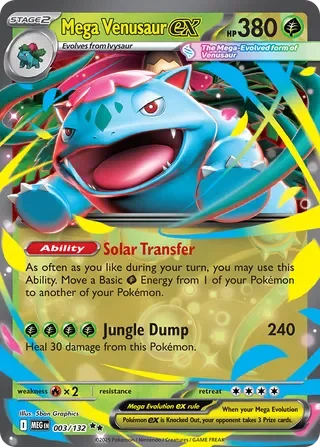 Mega Venusaur ex 003 Prize Pack Series Eight Pokémon card