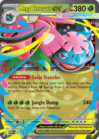 Mega Venusaur ex MEP013 Mega Evolution Promos Pokémon card