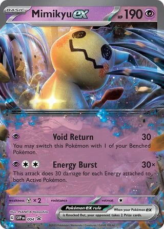 Mimikyu ex 004 Prize Pack Series Three Pokémon card