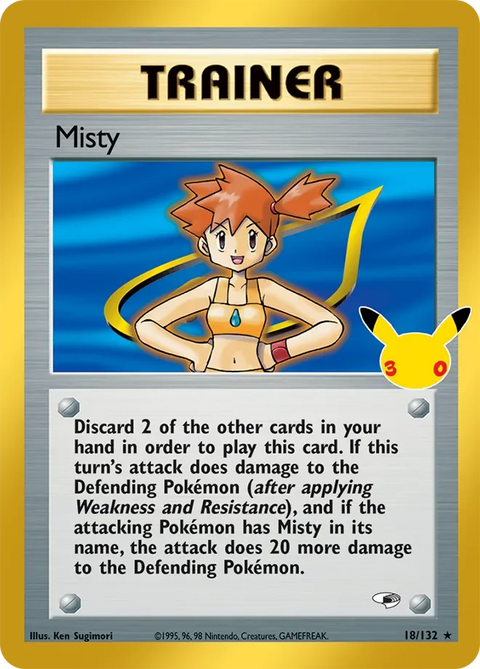 Misty 5 30th Celebration: Classic Collection Pokémon card
