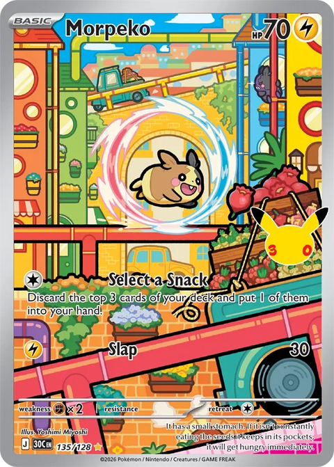 Morpeko 135 30th Celebration Pokémon card