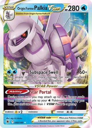 Origin Forme Palkia VSTAR 040 Prize Pack Series Three Pokémon card