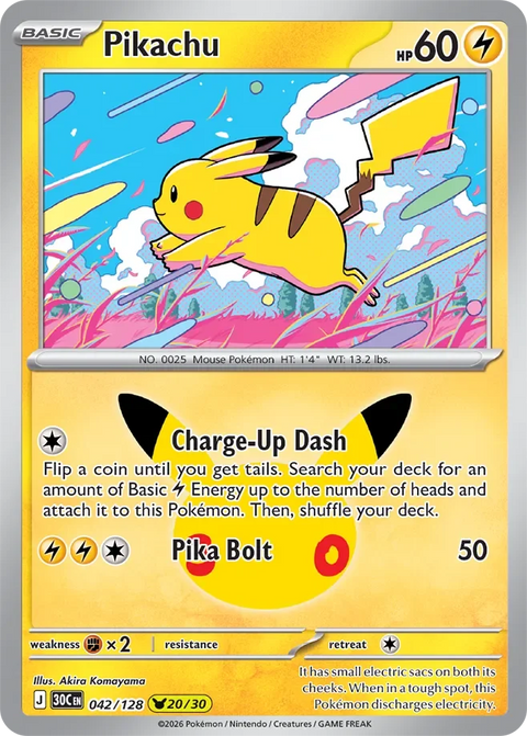 Pikachu 42 30th Celebration Pokémon card