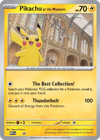 Pikachu at the Museum MEP500 Mega Evolution Promos Pokémon card