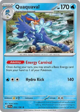 Quaquaval 054 Prize Pack Series Four Pokémon card