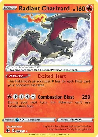 Radiant Charizard 020 Prize Pack Series Three Pokémon card