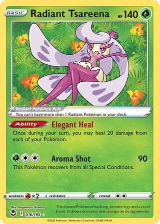 Radiant Tsareena 016 Prize Pack Series Three Pokémon card