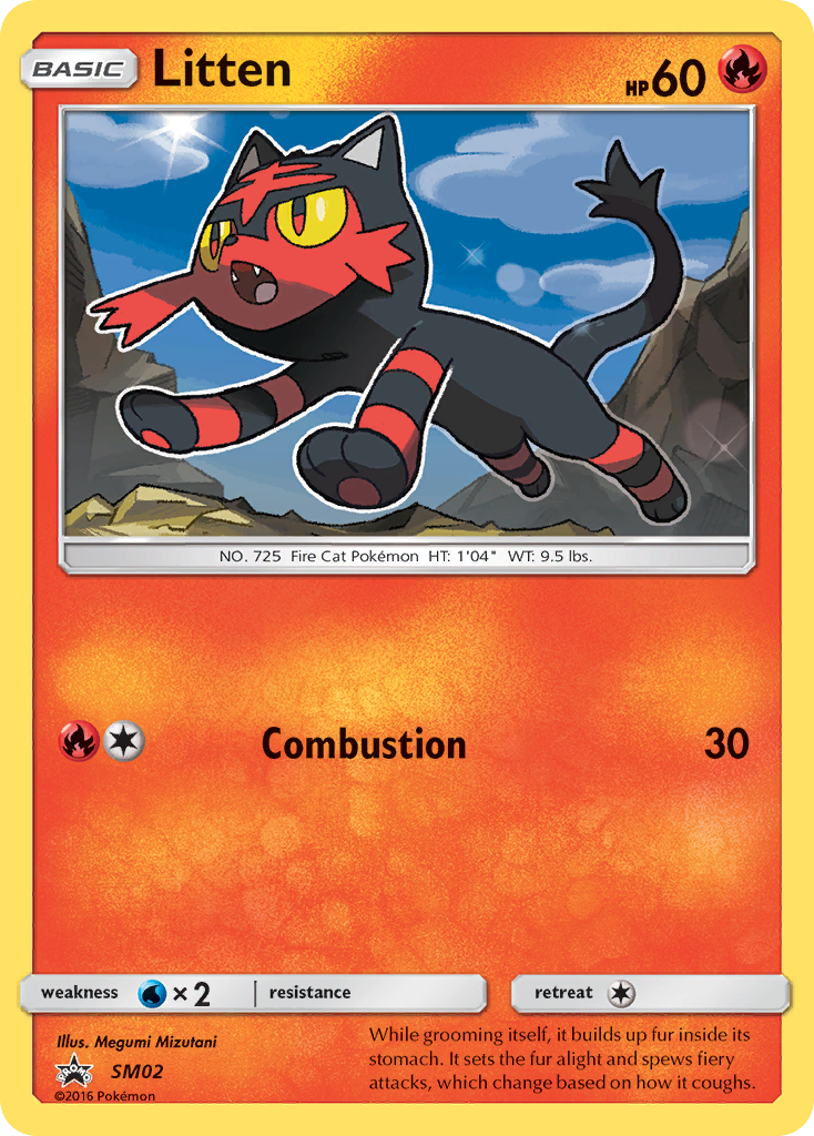 Litten SM02 SM Black Star Promos Pokémon card