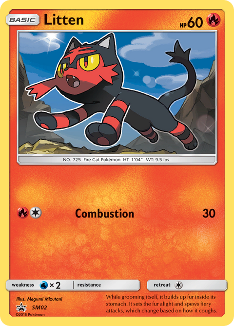 Litten SM02 SM Black Star Promos Pokémon card